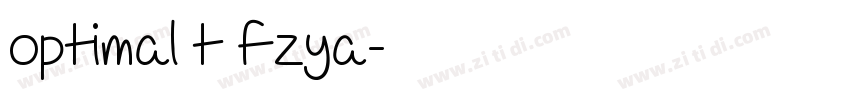 optimal t fzya字体转换